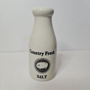 Country Fresh Pig Salt Shaker Ceramic Milk Bottle Farmhouse Kitchen Decor‎